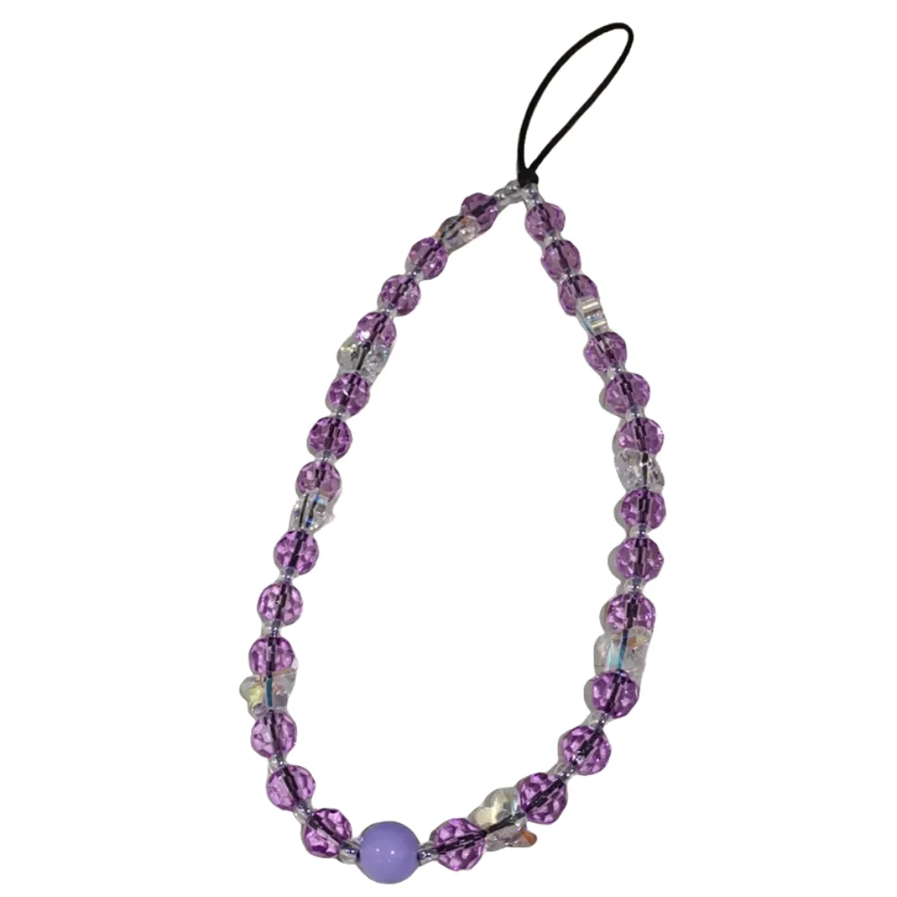 

Wristlet String Pearl Crystal Glass Beaded White Pearl Phone Lanyard Mobile Phone Chain Anti-Lost Lanyard Phone Wrist Strap