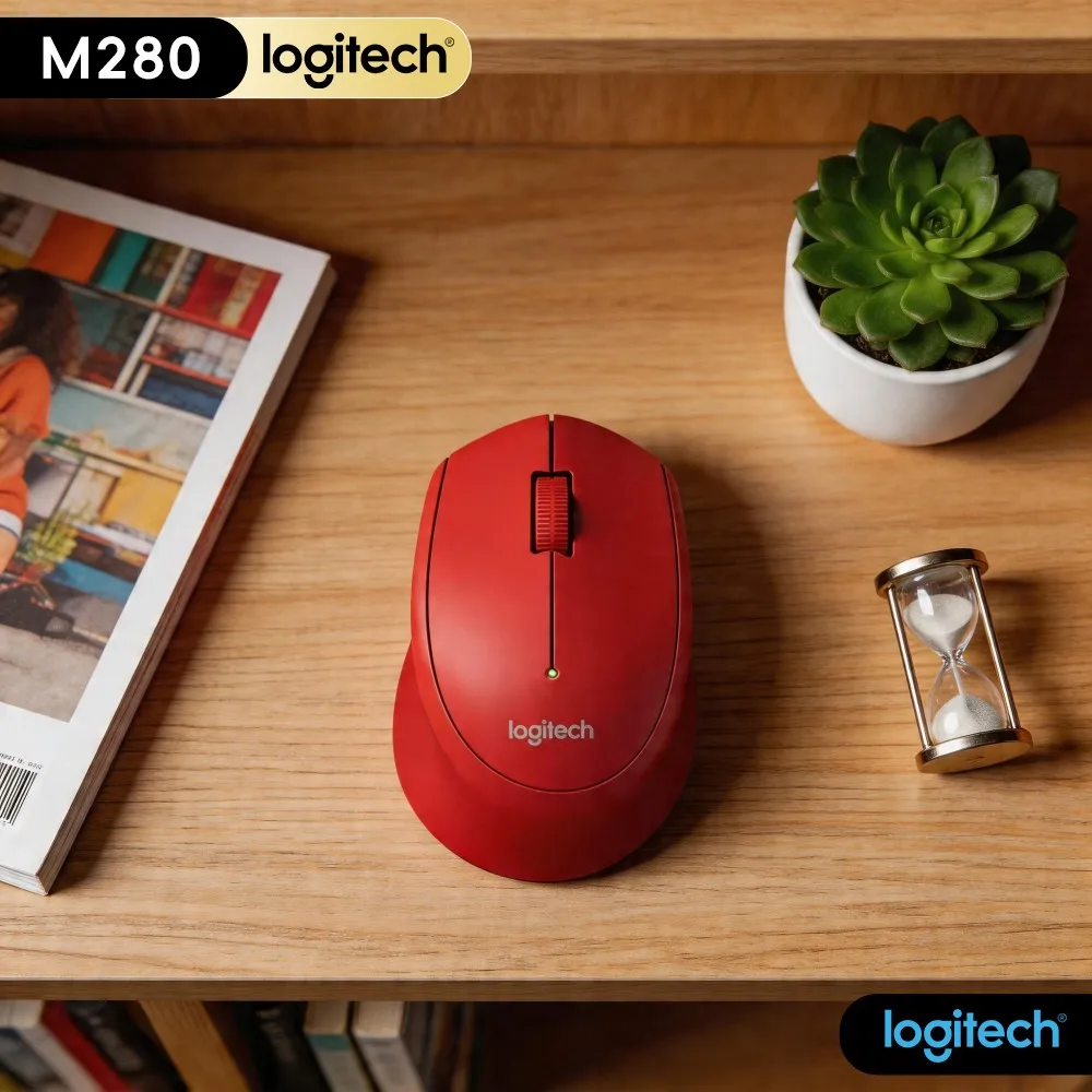 Home Self Learn Wireless Mouse M280 Easy Operate No Extra Program For Laptop Desktop Student Daily Pc Work Tasks