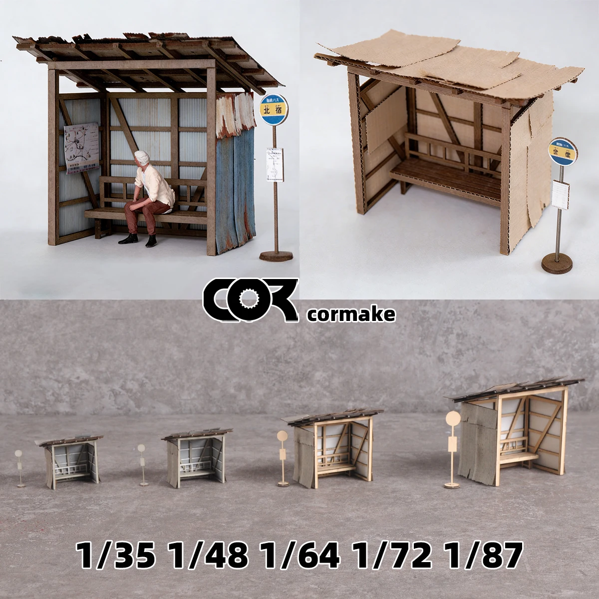 

Assembly Architectural model sand table Building tin house rural house log cabin diorama Scale model kit 1/35/48/64/72