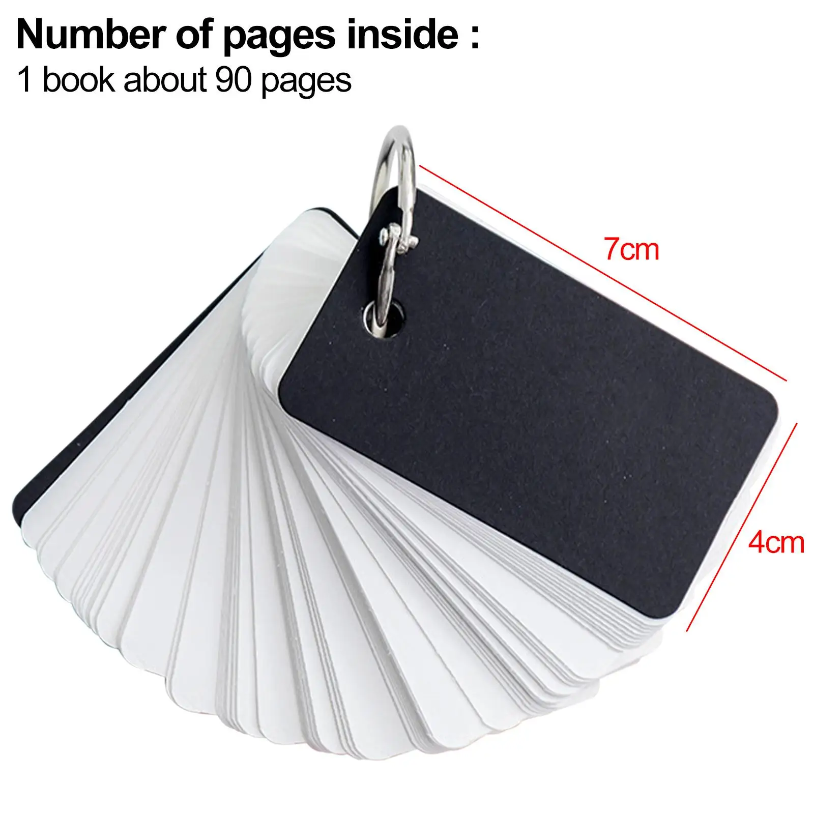 Mini Study Cards Note Cards Cards Home Bookmark DIY Notebook Kids Memo Scratch Pads with Binder Rings