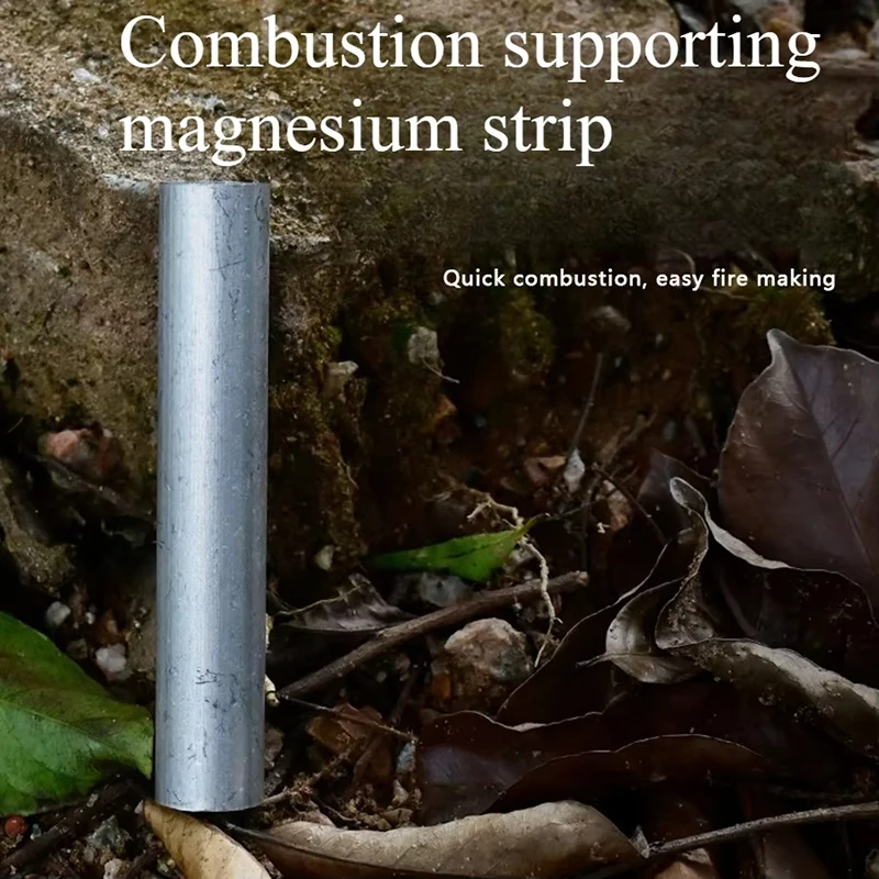 Replaceable Ferrocerium Rod Core, Set of 2 Solid Flint Cores, Spare Ignition Cylinders, Outdoor Camping Survival Essentials