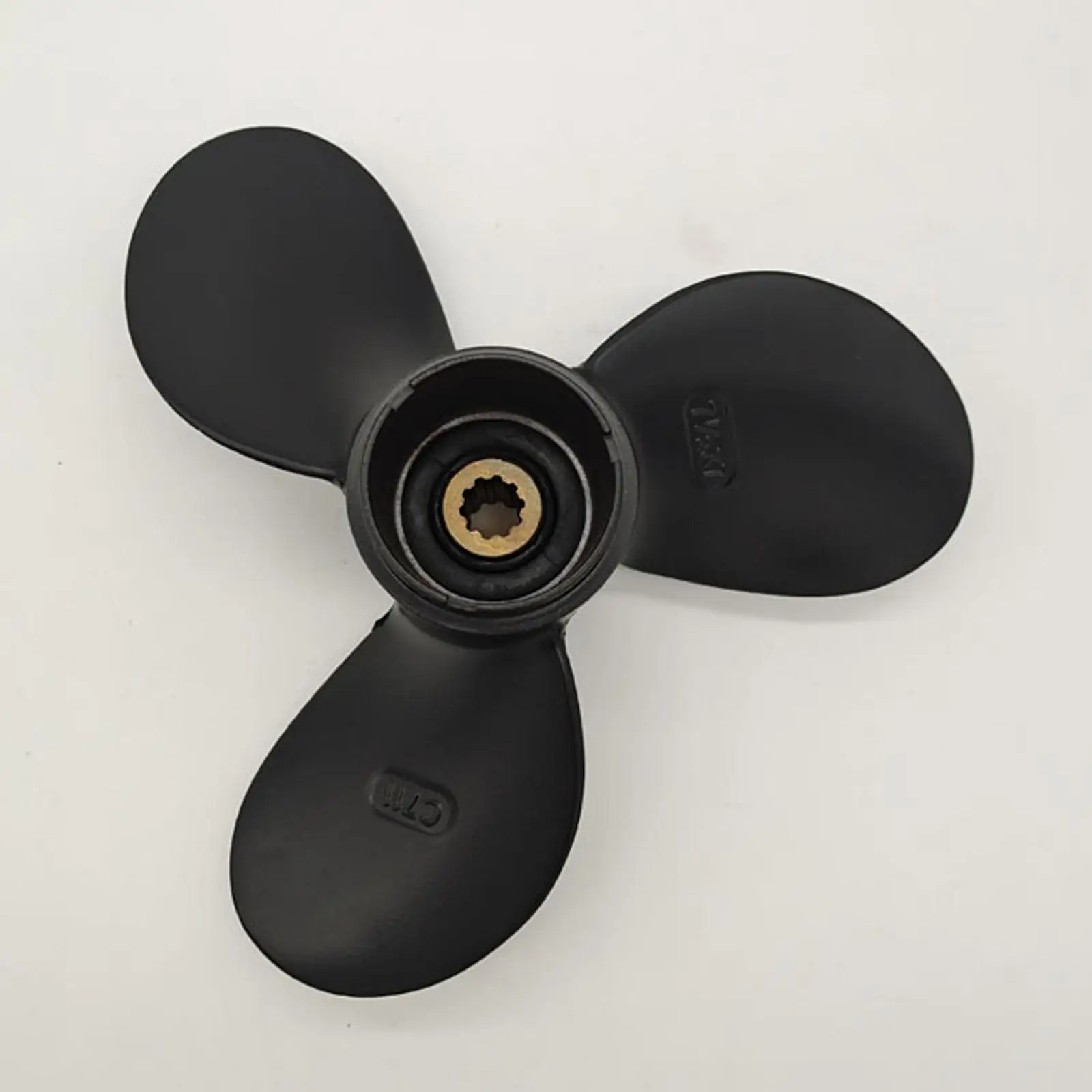 Black Outboard Propeller Durable 7 1/2X7 Spare Parts Boat Marine Propeller for Suzuki Outboard Motor 4-6HP