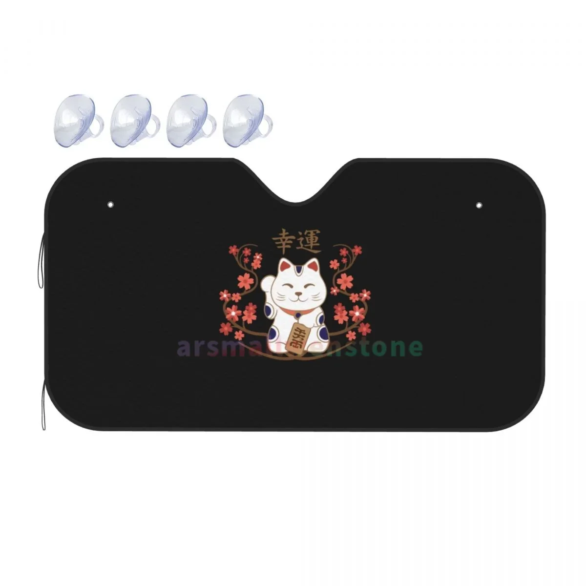 

Bloqueador solar reflectante japonés Lucky Cat para coche, se adapta a sedanes pequeños, Mini SUVs, parasol estándar, accesorios