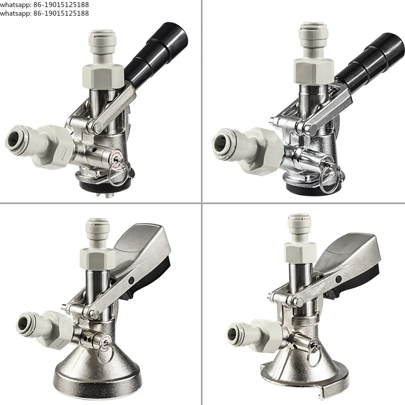 Keg Coupler Draft Beer Keg Coupler Tap Dispenser with Push In Fitting Pneumatic Quick Joint G Type,A Type,D Type,S Type Coupler