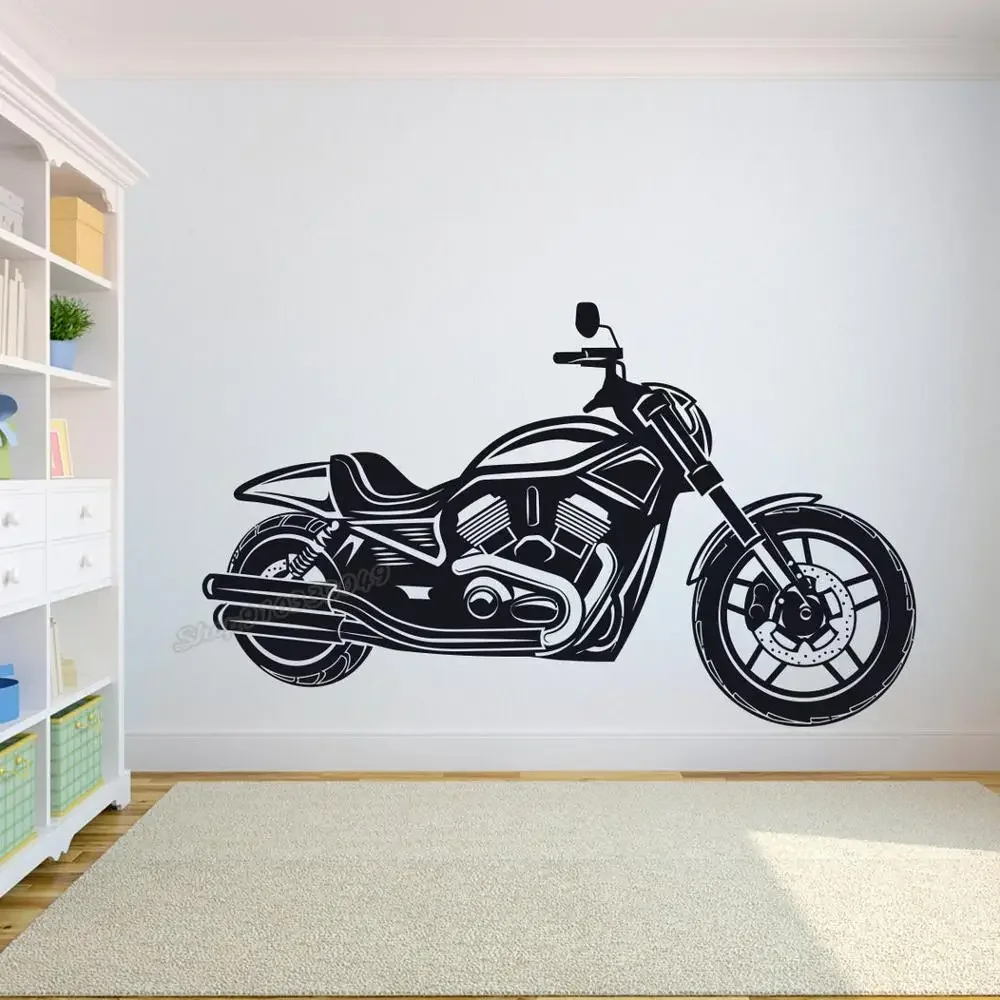 Dirt Bike Motorcycle Wall Decal Motorcross Free Style Dirt Bike Wall Sticker Vinyl Bedroom Kids Boys Teenager Room Decor C484