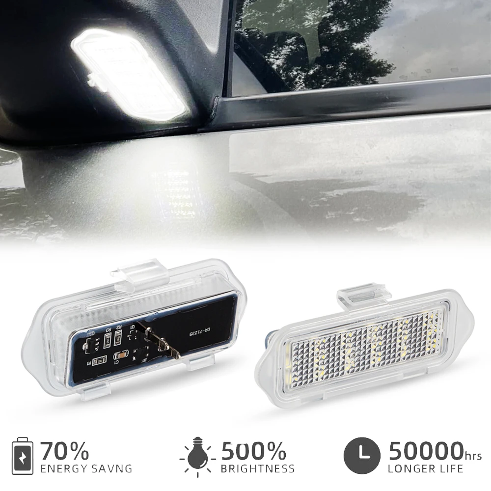 

18SMD White LED Daytime Running Under Side Mirror Puddle Light for Cadillac Escalade ESV EXT Avalanche Silverado Tahoe Suburban