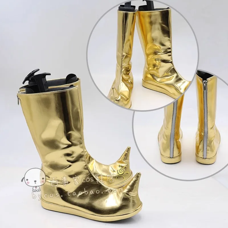 أحذية علاءين ماجيك لامب برنس التأثيرية أحذية ذهبية مصنوعة يدويًا من الجلد الصناعي