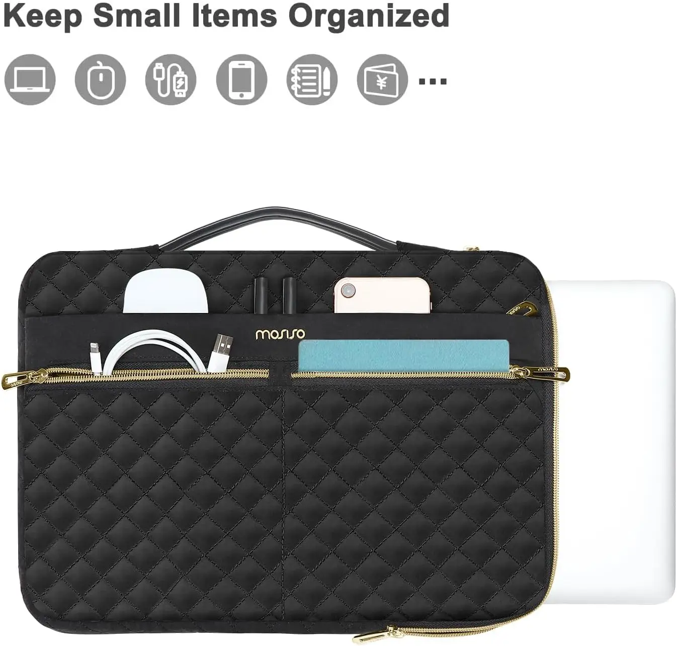 Imagem -02 - Capa Protetora para Laptop para Macbook Air Pro hp Dell e Lenovo Notebook Pasta Bolsa de Viagem Business Case 133 Polegadas 14 Polegadas 15 Polegadas 16 Polegadas
