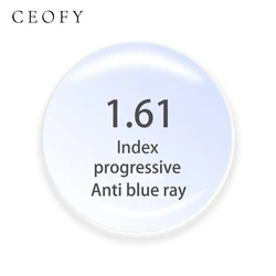 1.61 Index Anti-Blue Ray Progressive Prescription Lenses Computer Protection Lenses Anti-Radiation Optical Myopia Hyperopia Lens