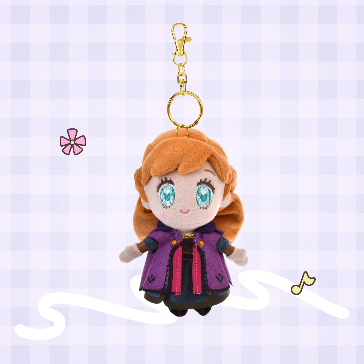 Disney Frozen Elsa Soft Plush Keychain, Cute Q-Meng Princess Series Doll Gift for Girls Kids, Christmas Birthday Party Gift