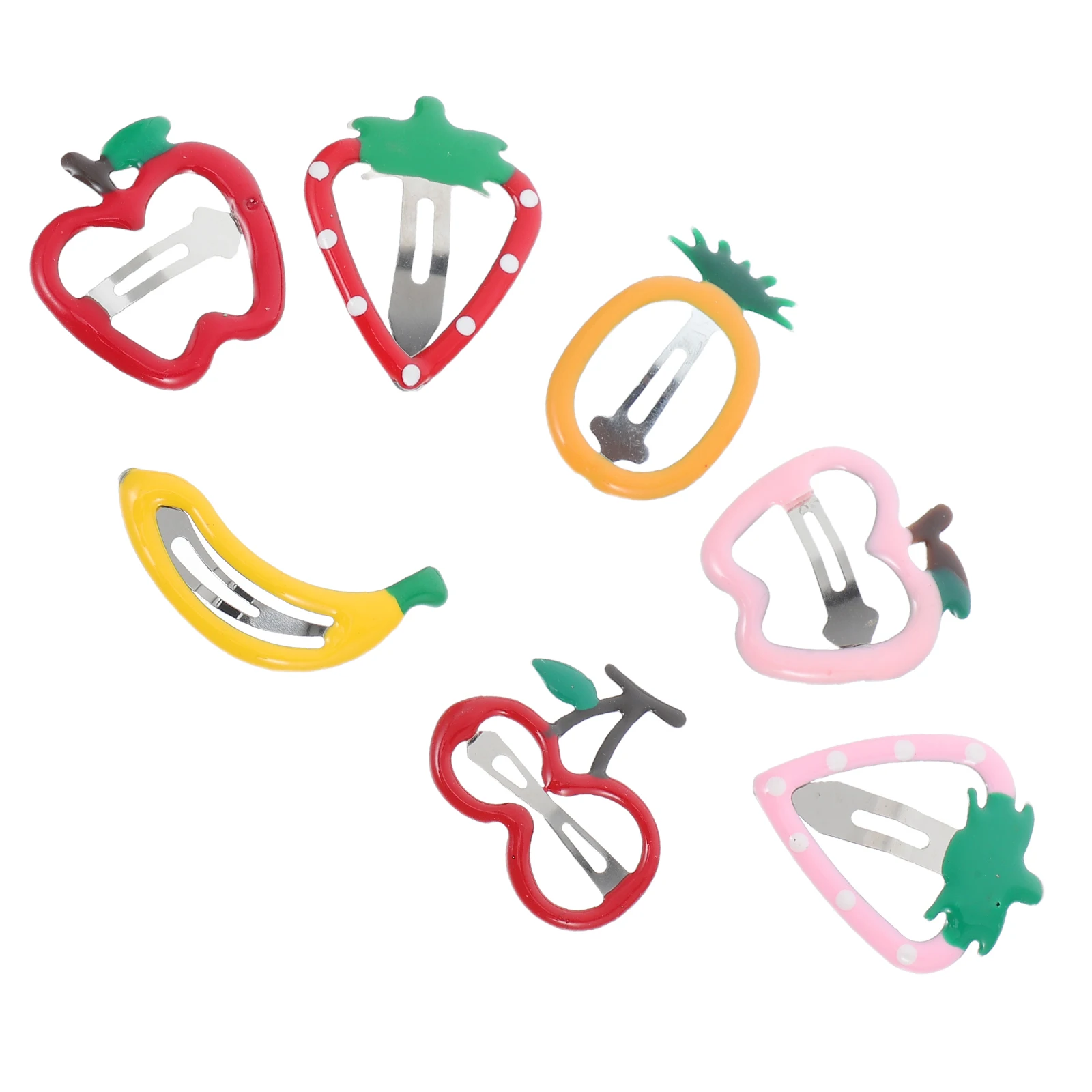 

7 Pcs Hairpin Toddler Accessories for Girls Fruit Shape Clips Metal Colorful Barrettes