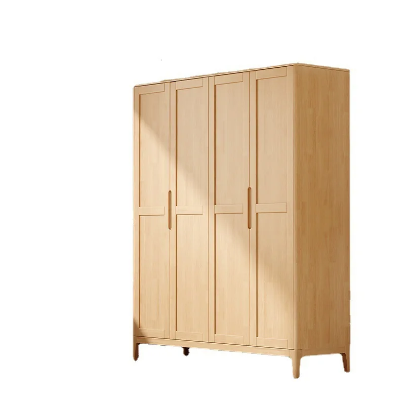 

Скандинавский шкаф из цельного дерева, современный простой двухдверный трехдверный большой шкаф в японском стиле с противоположной дверью, бытовой be