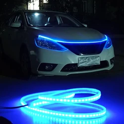 30/60CM 2835 lamp bead flexible strip light 12V LED Strip Light Car DRL Lamp Waterproof Car& Motorcycle tear eye light big Power