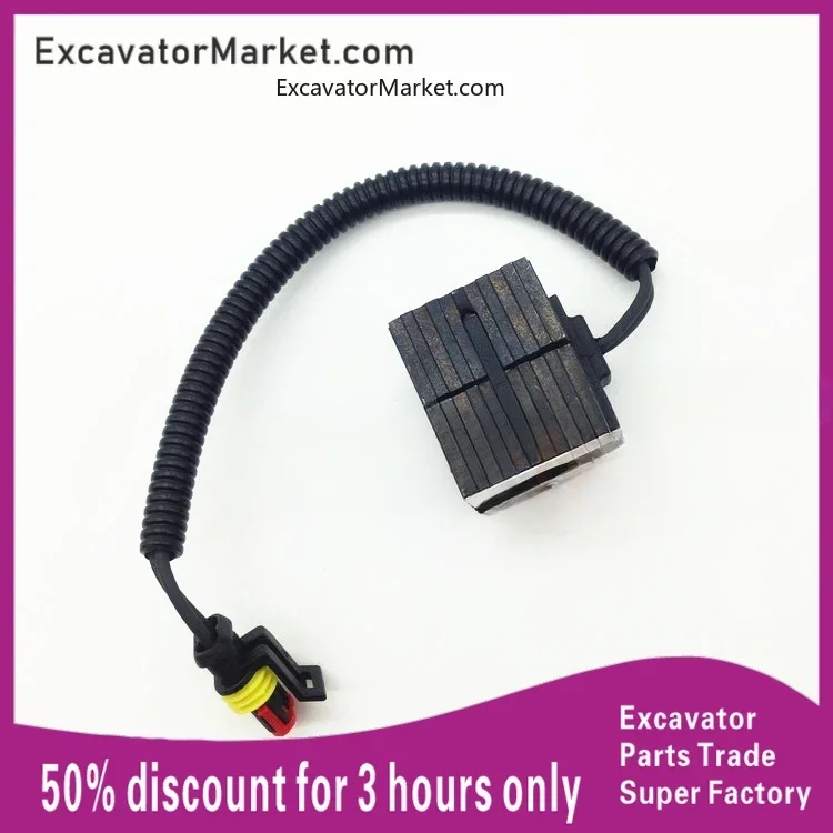 

For SANY SY LOVOL XCMG Excavator safety lock Solenoid valve rotation pilot Solenoid valve coil accessories For excavator