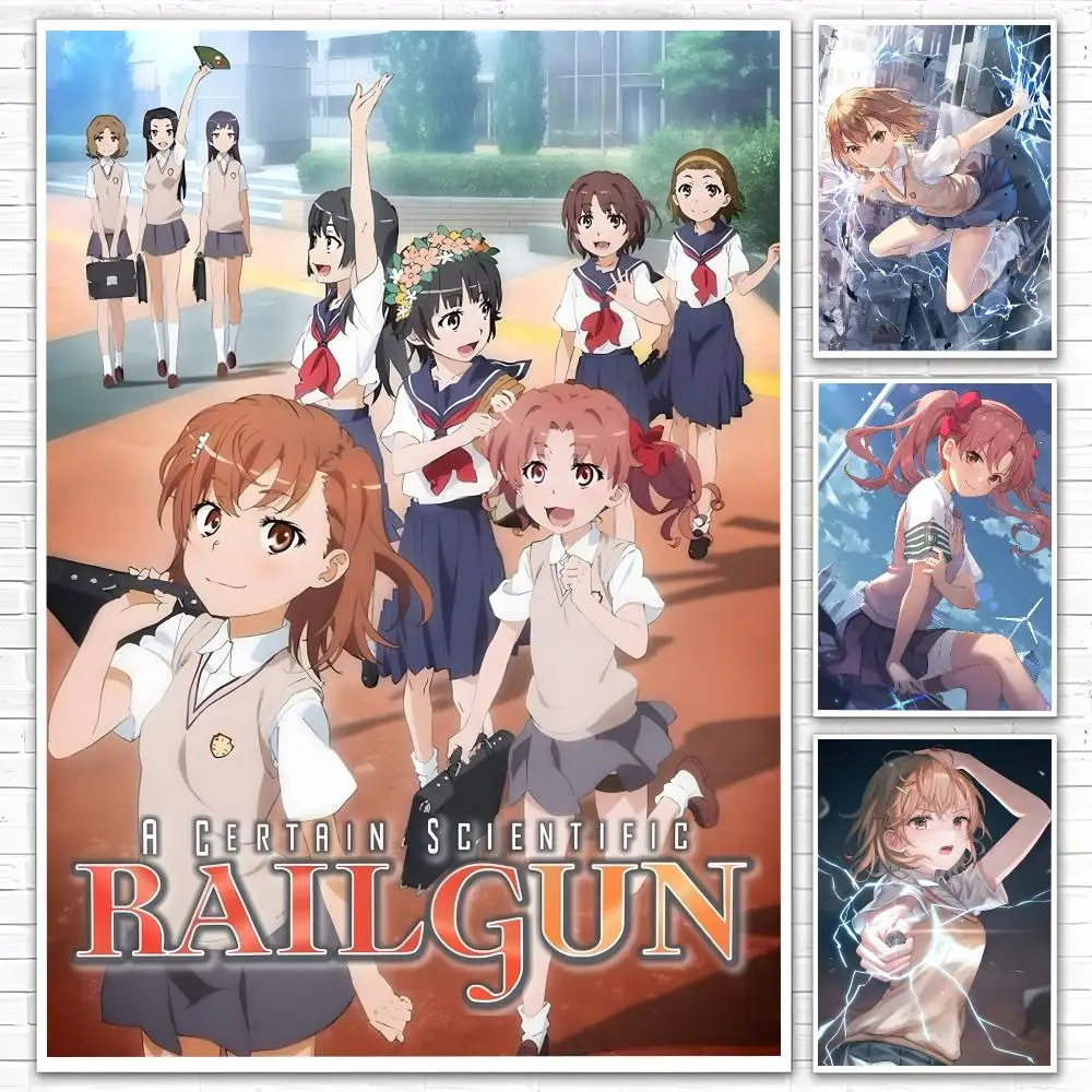 Anime A Certain Scientific Railgun Poster Poster All-match HD Waterproof Self-Adhesive Wall Art Sticker For Home Bedroom