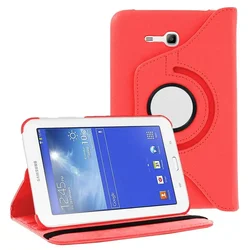 360 Graden Draaiende Pu Leather Flip Cover Case Voor Samsung Galaxy Tab 3 Lite 7 