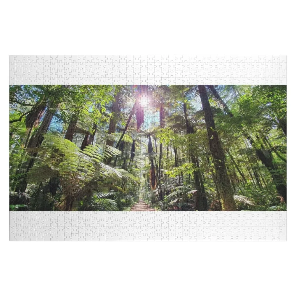 New Zealand redwoods forest Jigsaw Puzzle Custom Name Wood Works Of Art Diorama Accessories Puzzle