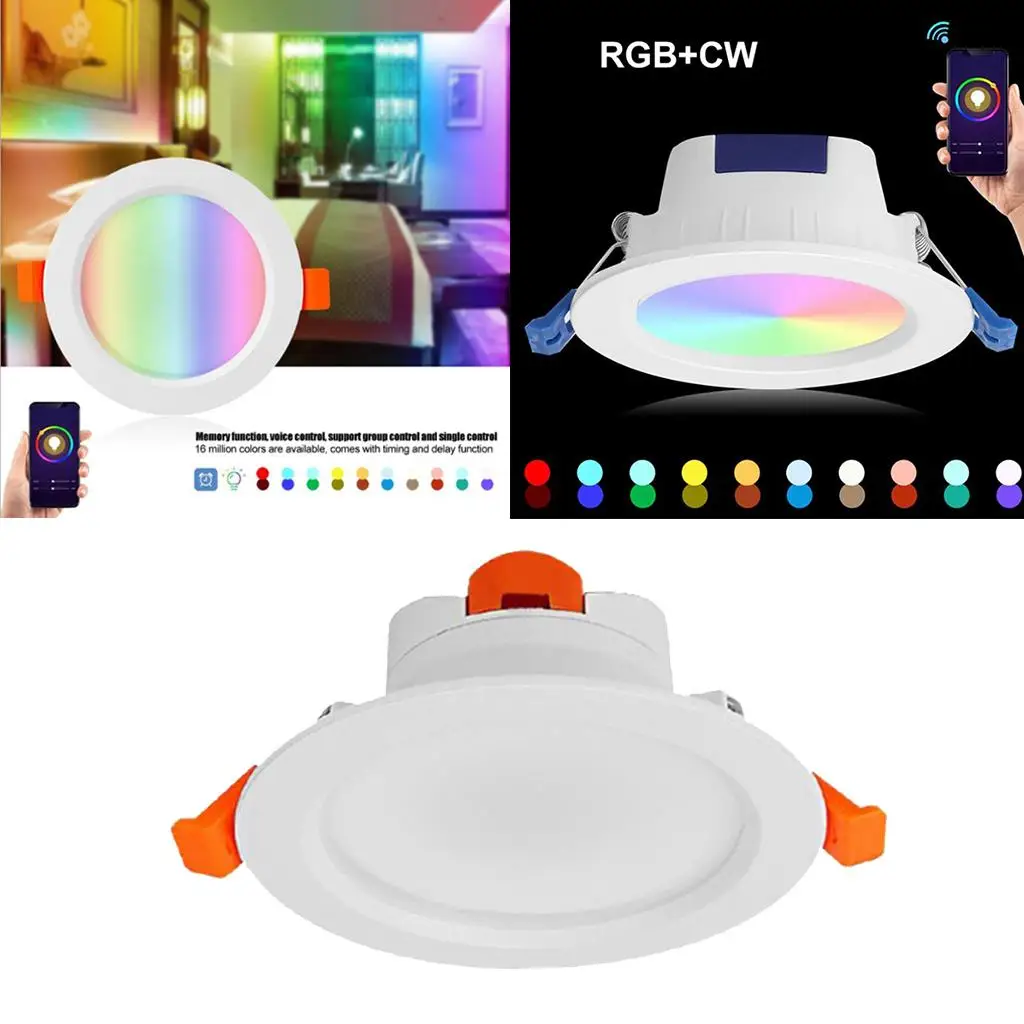 WiFi Smart LED Dimming Ceiling Light Downlight RGB APP Control Voice Control