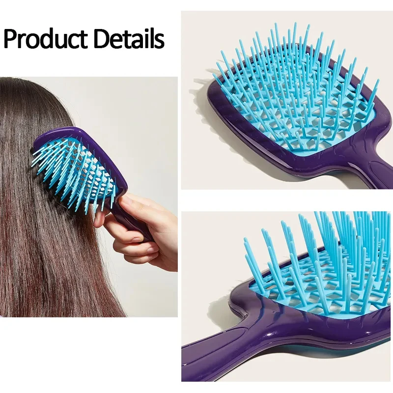 1Pc Air Cushion Comb Tangled Hair Comb Detangling Hair Brush Massage Combs Hollow Out Wet Curly Hair Brushes Barber Styling Tool