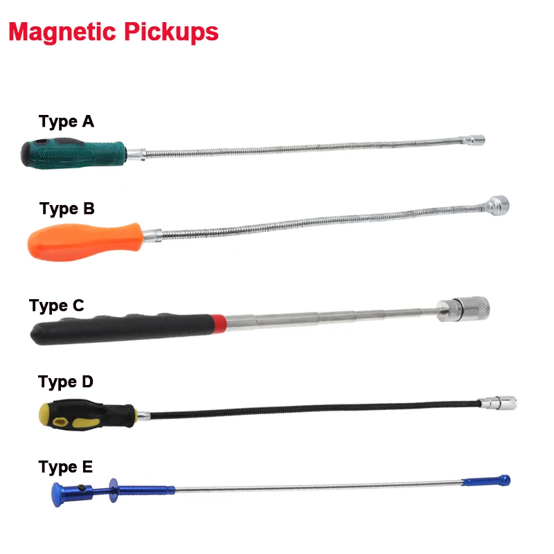 Telescopic Magnetic Pickup Flexible Spring Magnet Grab Grabber Fingers Prongs