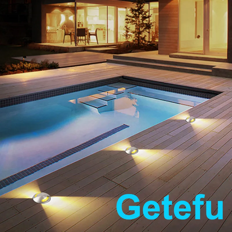 4 Stück 3W/5W LED Bodeneinbauleuchte IP67 DC12V Außen-Einbauleuchte 1/2/4-Seitenansicht Untergrundlampe Gehwegbeleuchtung AC110V 220V – Detail 18