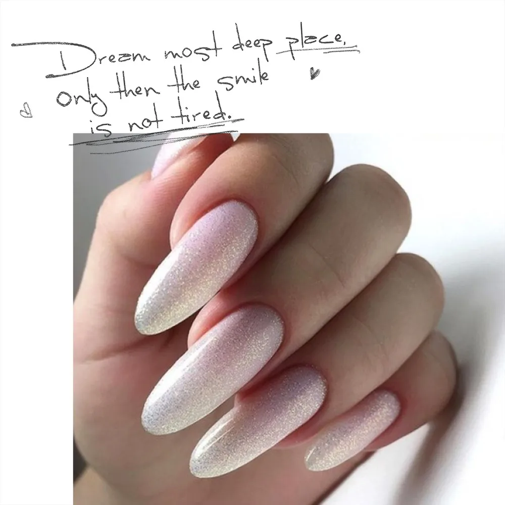 GRATTOL Professional UV LED 9ml Opal 01 Silver Glitter Soak Off Nail UV Gel ART Nail Polish Gel Varnish Semi Permanent Vernis