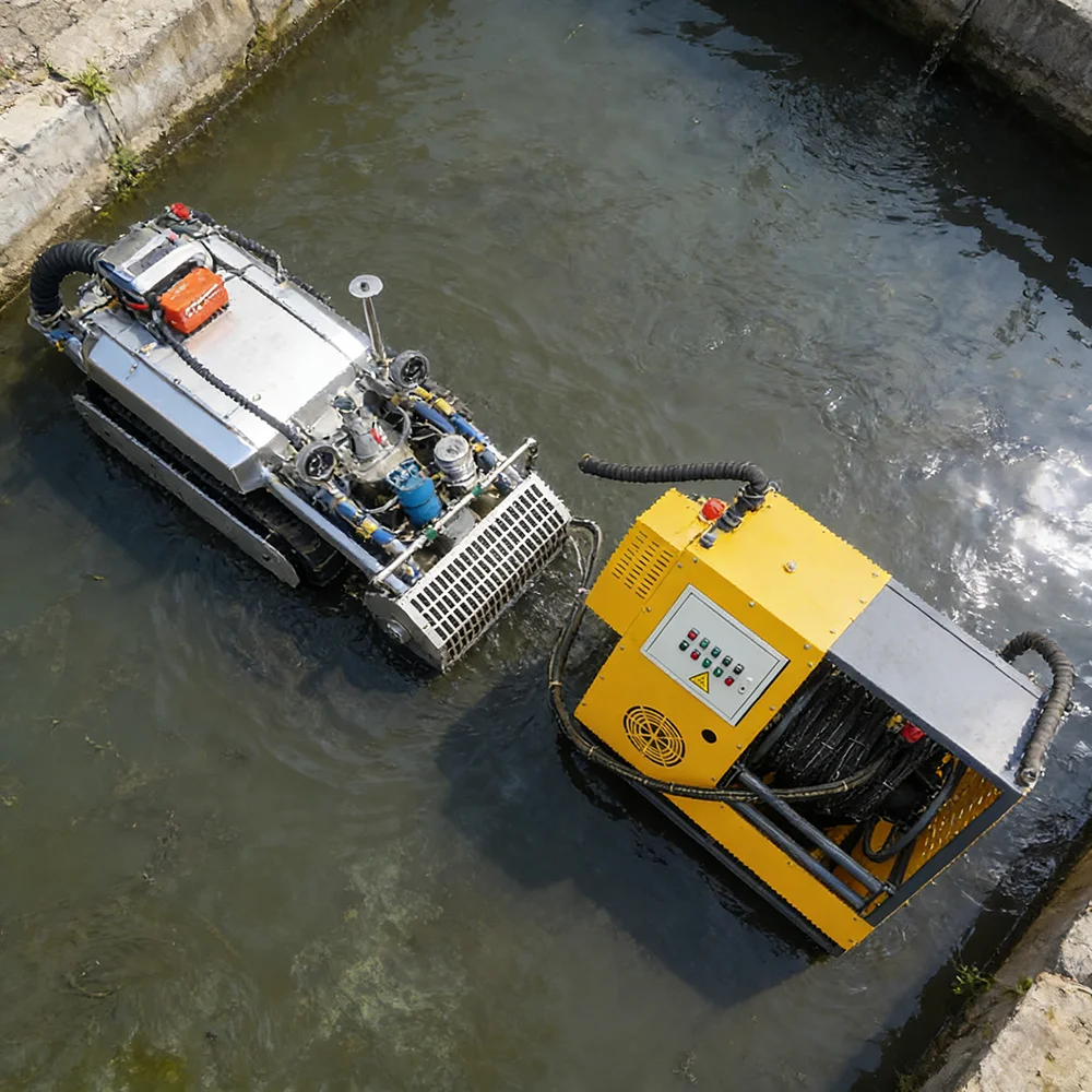 Submersible Dredging Robot Submarine Robot Ip68 Underwater Crawler Cleaning Robot