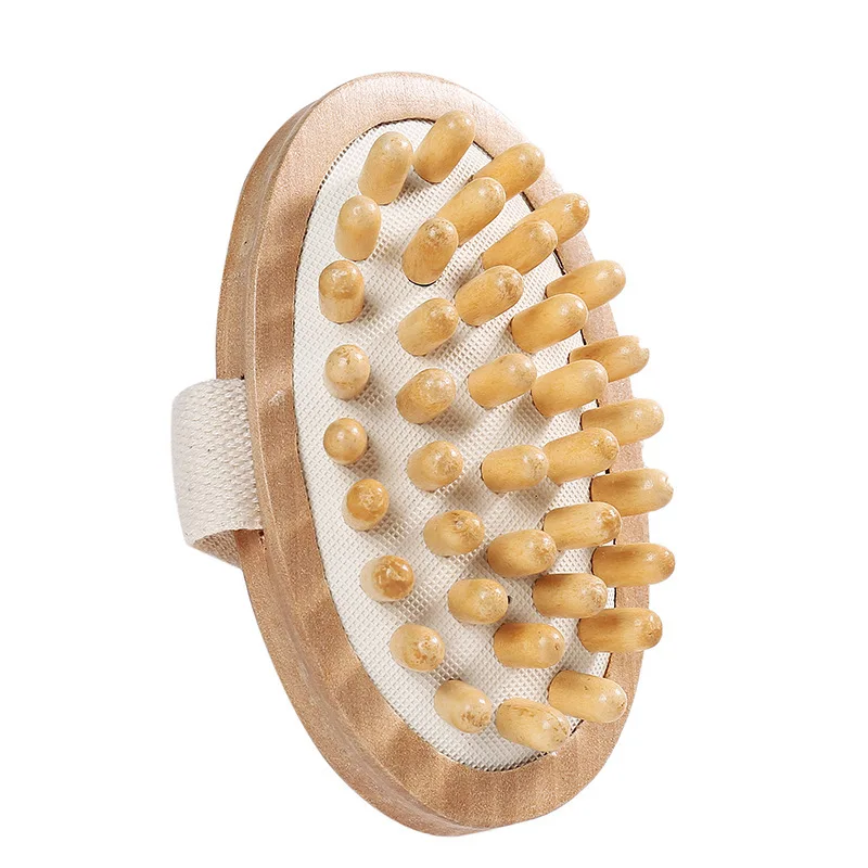 

Natural Wooden Massage Body Brush for Cellulite and Improve Lymphatic Blood Circulation Dry Brush Remove Dead Skin SPA Bath Brus