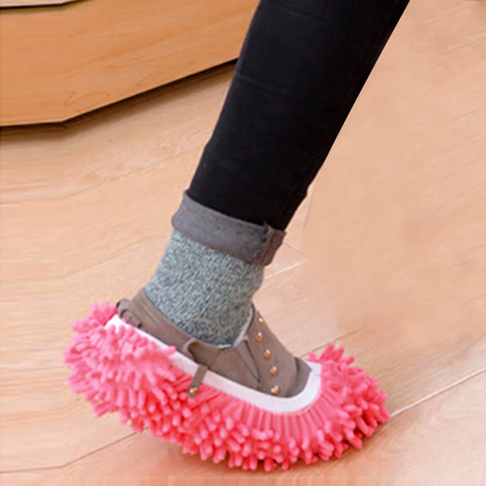 Floor Dust Cleaning Slipper Shoe Mop Non Slip House Clean Shoe Multi Function