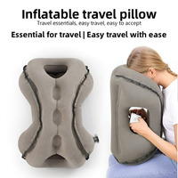 Inflatable Travel Neck Air Pillow Headrest Support Cushion Soft Sleep Pillows For Airplane Sleeping Car Train Office Home