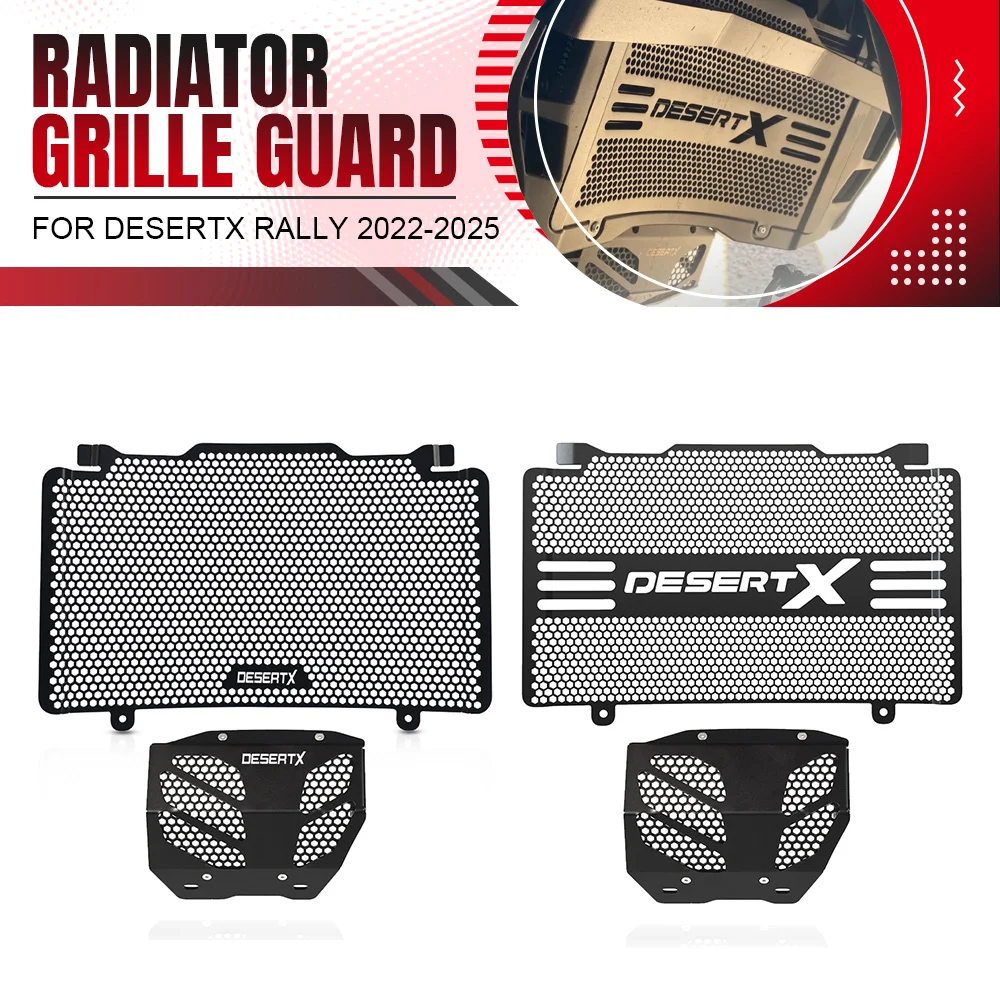

Motorcycle Accessories For Ducati DesertX Rally 2022 2023 2024 2025 Radiator Guard Engine Cooler Grill Cover Protection Part