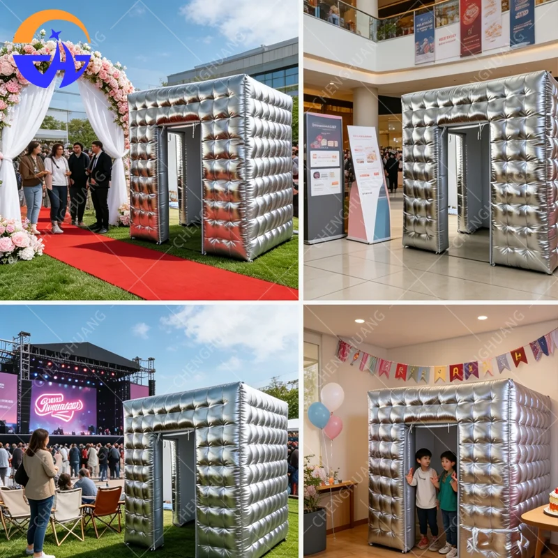 Event Decoration Black Inflatable Photo Booth tent inflatable Photo Booth Customized for Trade Event Display