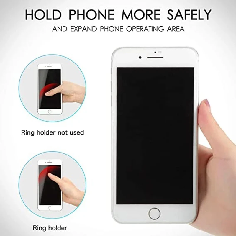 Penyangga ponsel cincin jari berkilau, stiker penyangga ponsel portabel braket cincin untuk Xiaomi iPhone 14 15