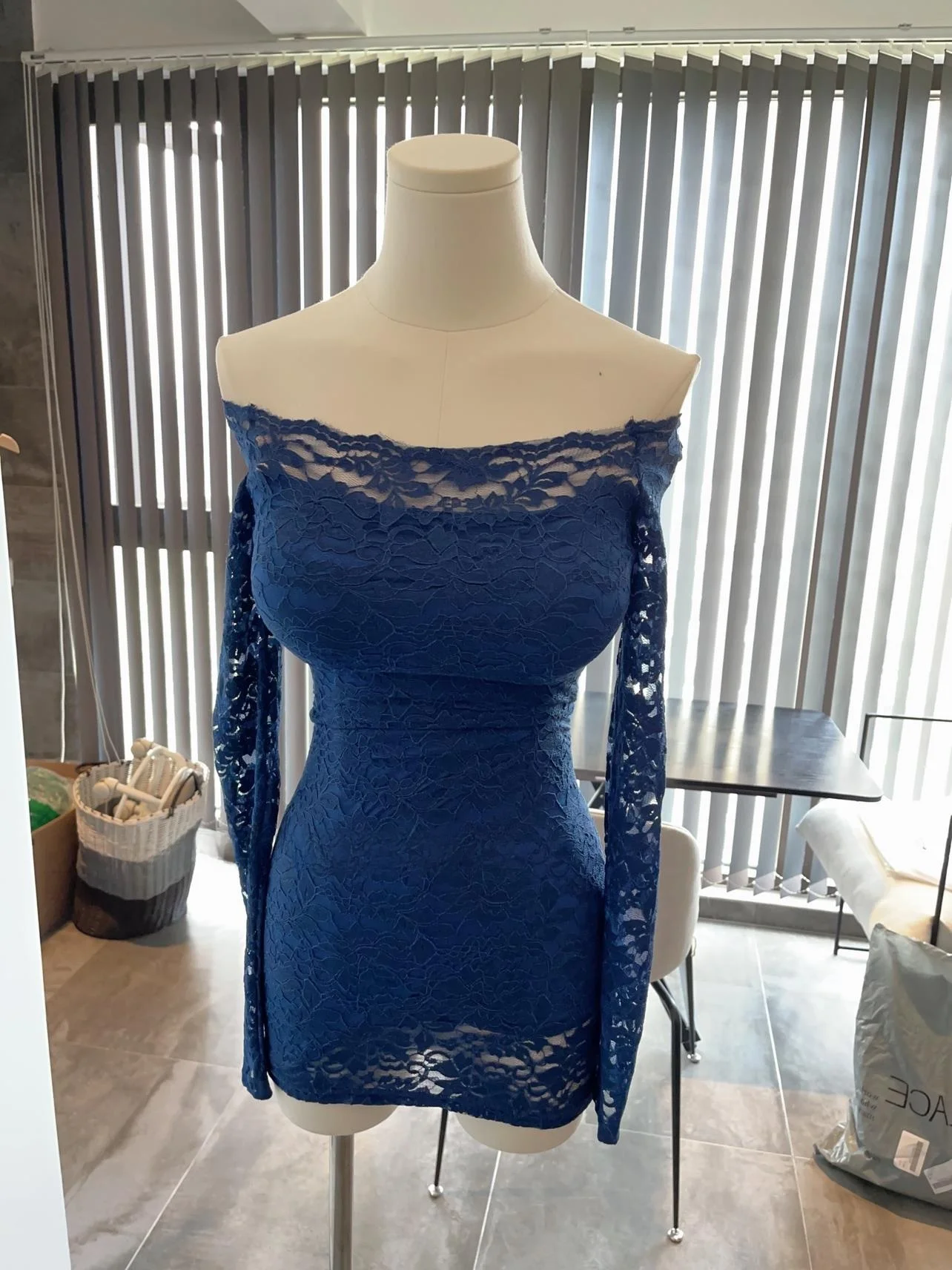 Elegant Lace Wrap Women's Dress Sensual Bodycon Style Cotton Material Spring Collection by 51STUDIO