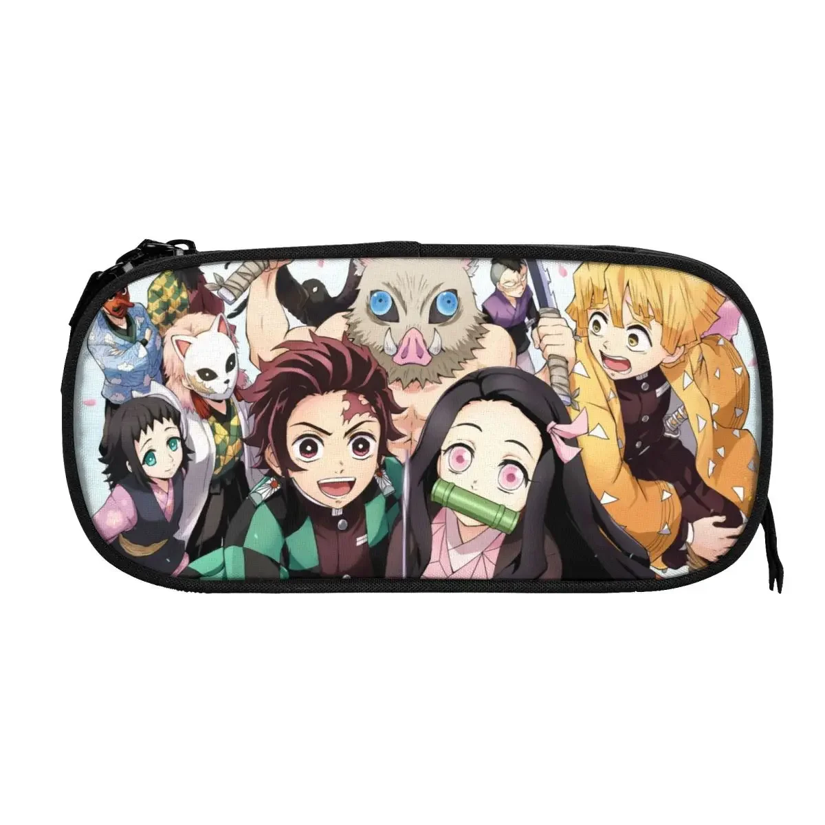 Anime Demon Slayer Big Capacity Pencil Pen Case Office College School Large Storage Bag Pouch Holder Box Organizer