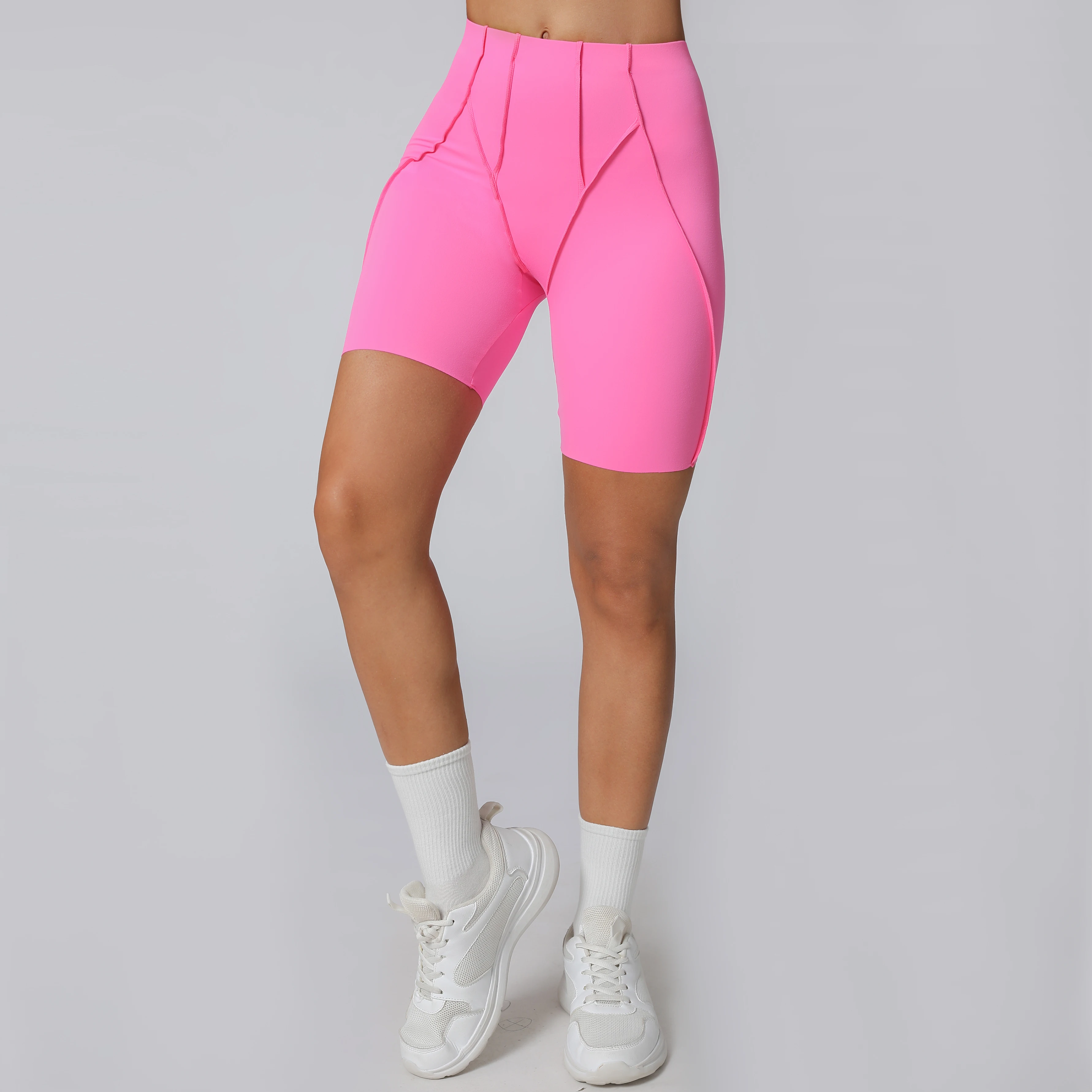 Yoga Shorts Women Fitness Shorts V-shaped Waist Running Cycling Shorts Breathable Sports Leggings Workout Gym Shorts