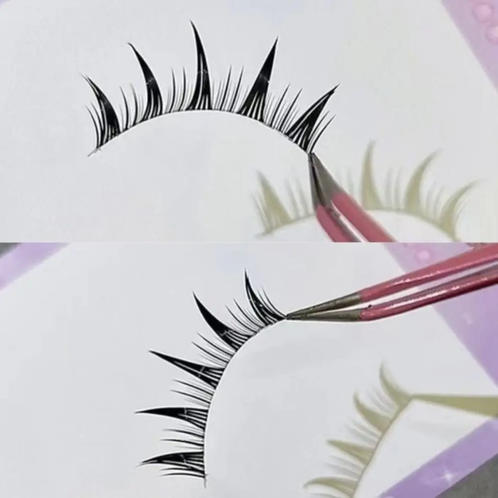 5 paia di strumenti per il trucco striscia completa piccolo diavolo ciglia finte fascia trasparente occhi grandi ciglia manga cosplay riutilizzabili donne