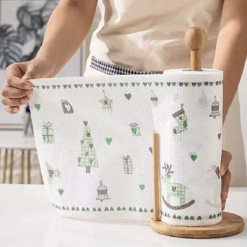 Panos para pessoas preguiçosas, suprimentos de cozinha descartáveis, água absorvente, papéis de limpeza doméstica de dupla utilização seca e molhada, tecidos não colam