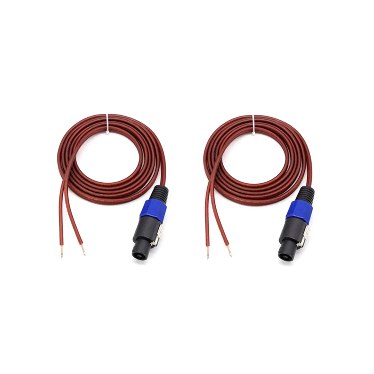 2Pcs Speakon Speaker Cable Bare Wire Open End Cable, Speakon to Speaker Wire Audio Cord Amplifier Connection Cord