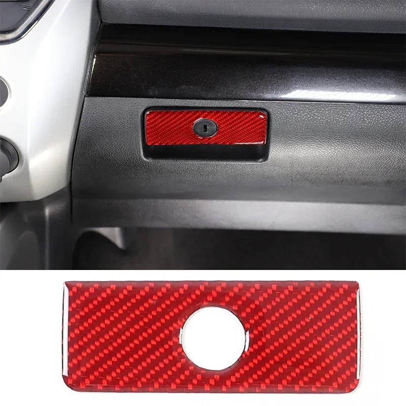 

For Nissan Titan 2016-2023 Soft Carbon Fiber Car Passenger Glove Box Storage Box Switch Sticker Interior Molding Accessories