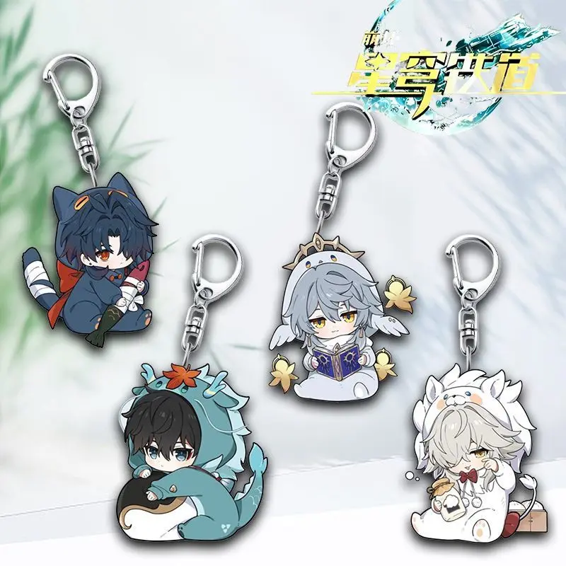 Honkai Star Rail Acryl Schlüsselanhänger Riemen Sonntag Dan Heng Jing Yuan Blade Q Version Handy Lanyard Fall Auto Schlüsselanhänger Abdeckung