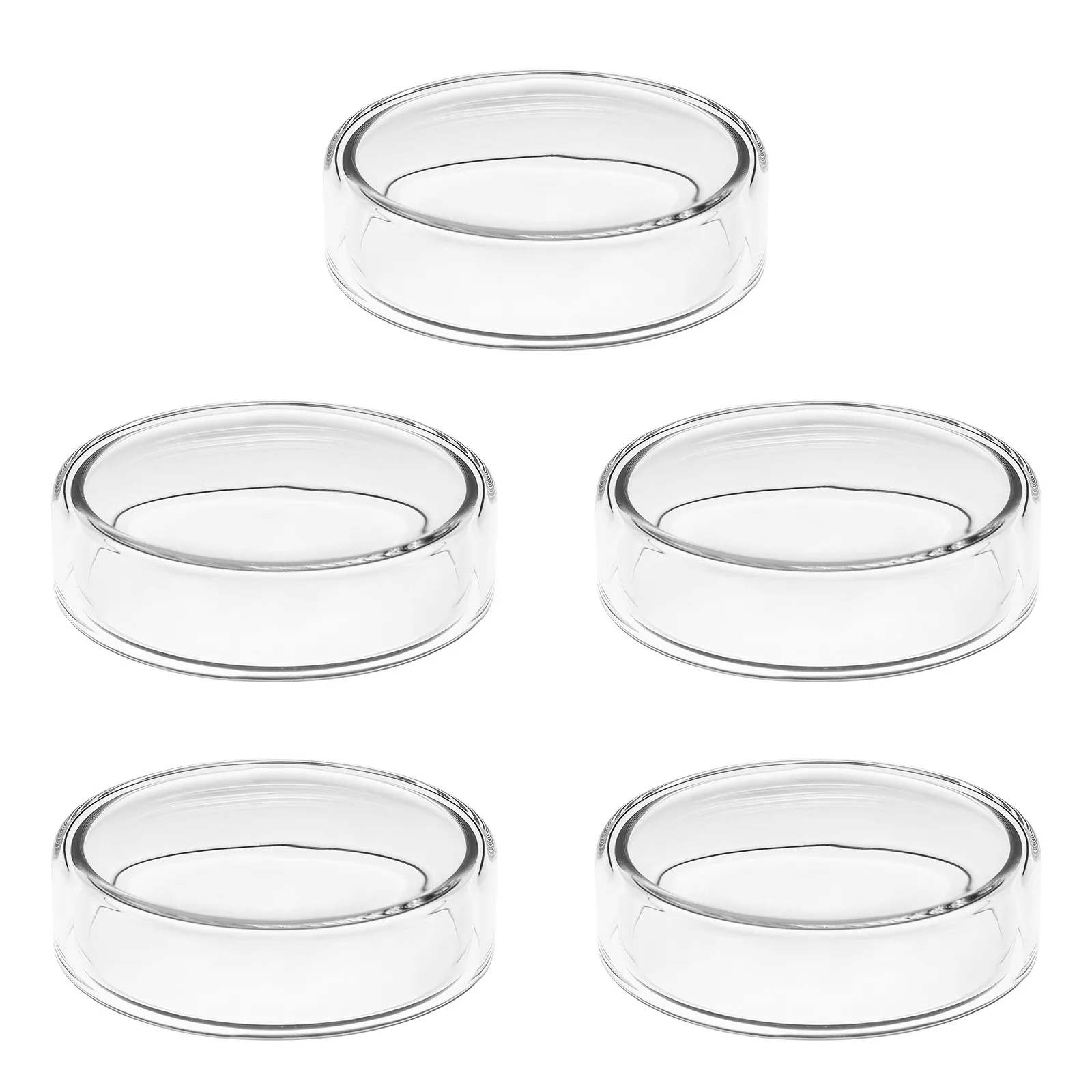 

Набор из 5 многоразовых стеклянных чашек Петри из высококачественного боросиликатного стекла, безопасных для микробиологических лабораторий и исследований клеточных тканей