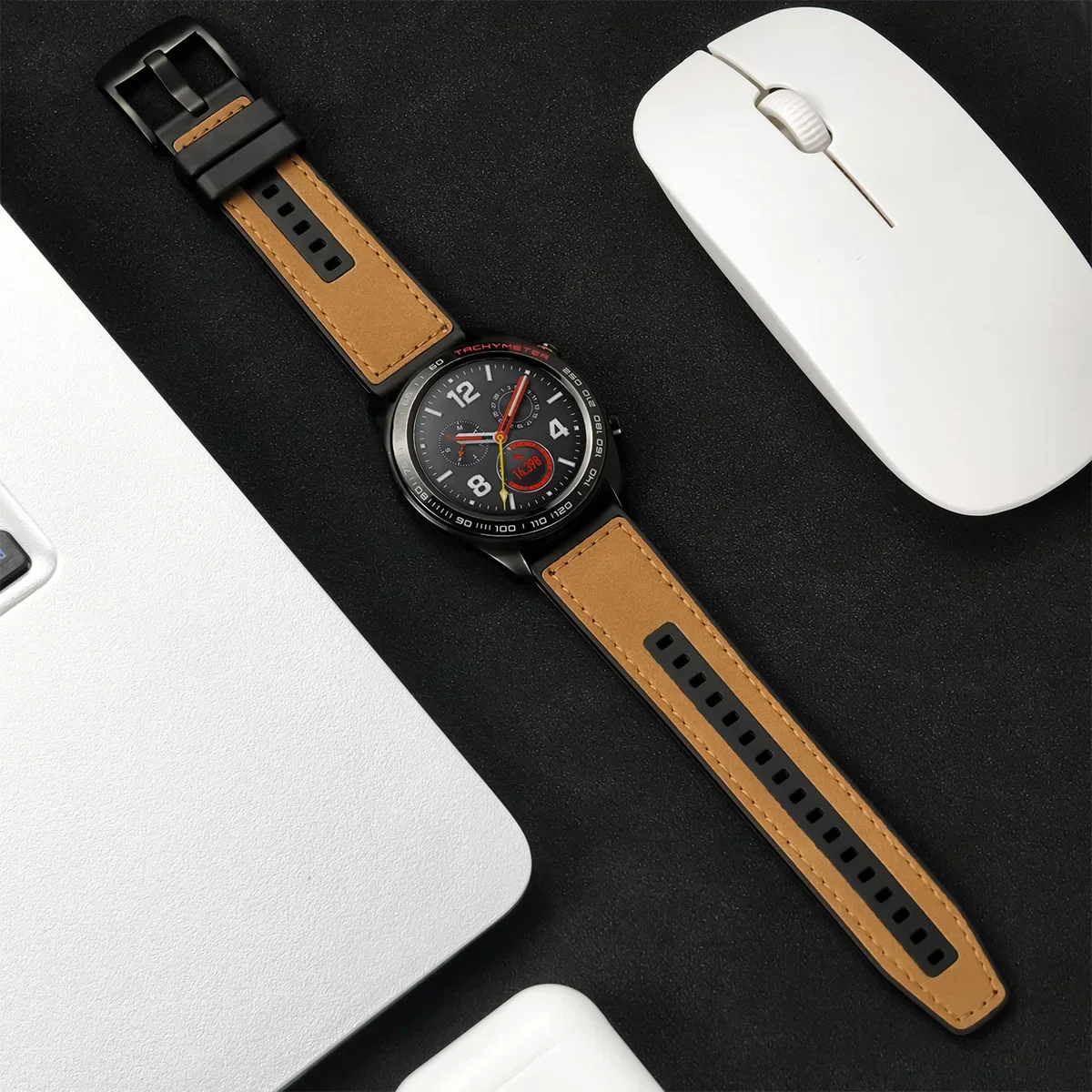 Кожаный силиконовый ремешок для Samsung Galaxy Watch 3 45 мм Gear S3 46 мм 22 мм для Huawei Watch GT5 5Pro GT4 46 мм Сменный браслет