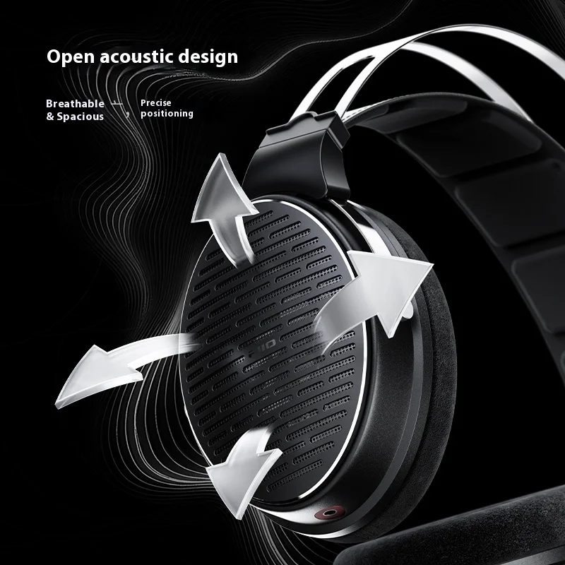 FiiO JT3 Over-Ear lightweight Open HiFi music headphones with wired HIFI fever control and interchangeable cables