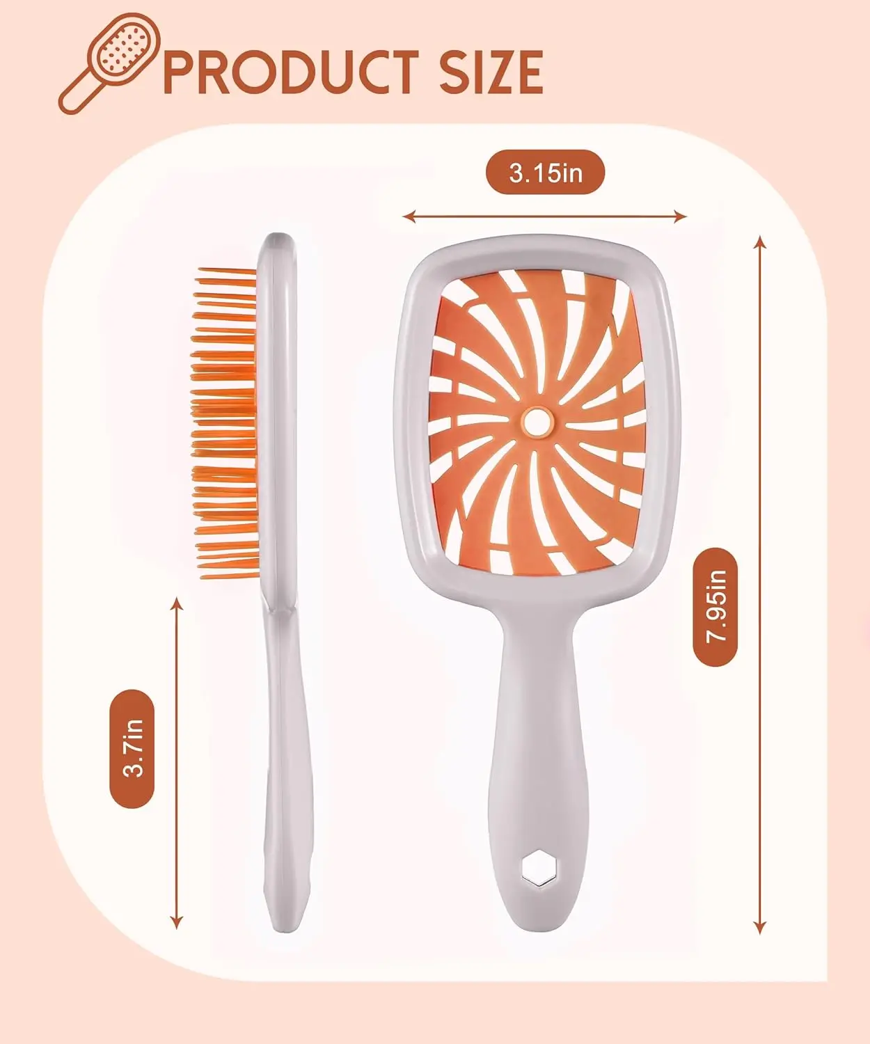 air cushion comb detangler brush heatless Wet Dry Hair, Anti-Breakage Anti-Static Bristle Vented Hair Brush Plus for women men