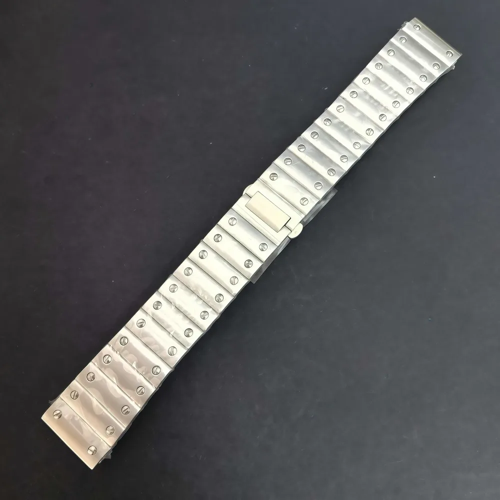 21MM Watch Strap Stainless Steel Flat Interface For The New Fashion Square Watch Case Watch Strap Repair Replacement Parts