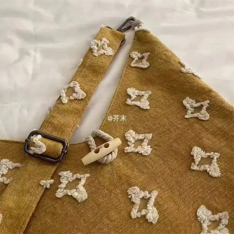 Bloom Haruku Canvas Tassel Yellow Handbag Women Retro Star Large Capacity Tote Bag Ladies Artistic Casual Crossbody Bags New