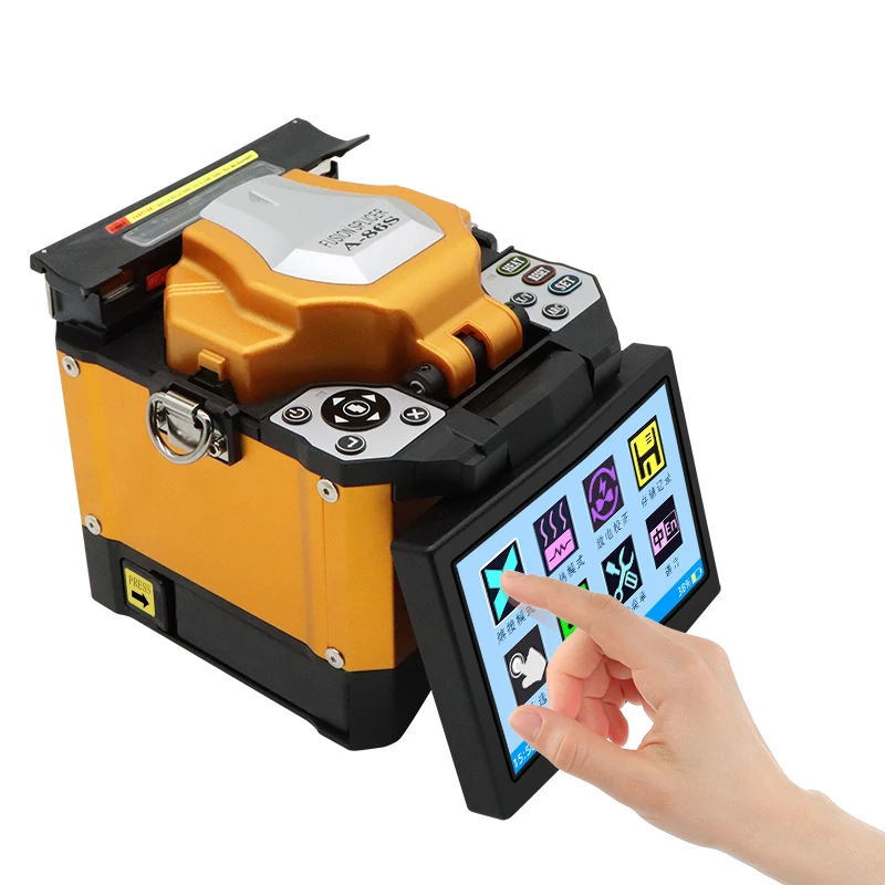 

A-86S Automatic Fiber Optic Fusion Splicer Welding Machine High Precision Fully Equipped Tools Compatible 4G Wi-Fi 3G GSM