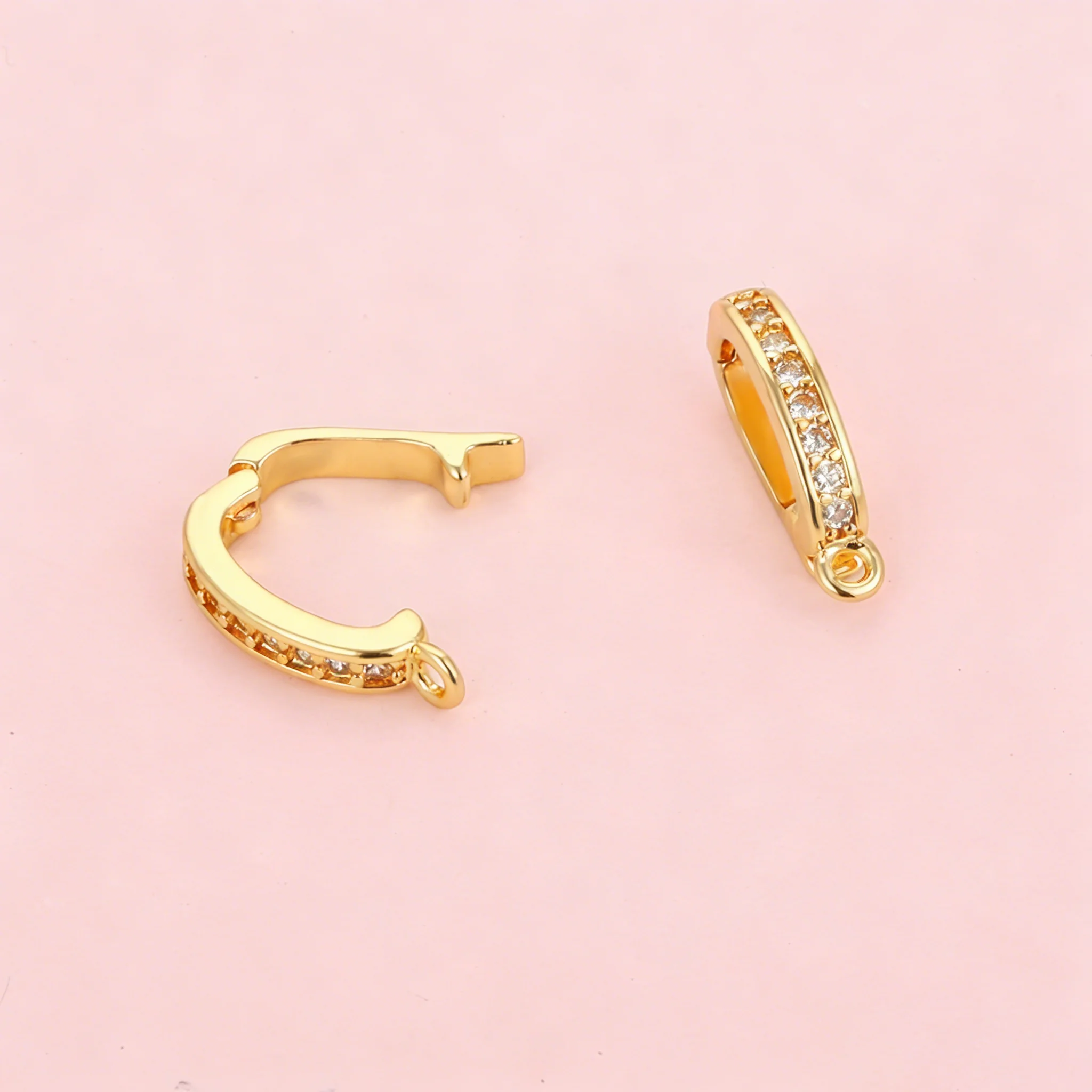 5pcs Fashion Bikini Button Charms Pendant For Jewelry Making Supplies Zircon Diy Earrings Bracelet Necklace Keychain Wholesale view 4