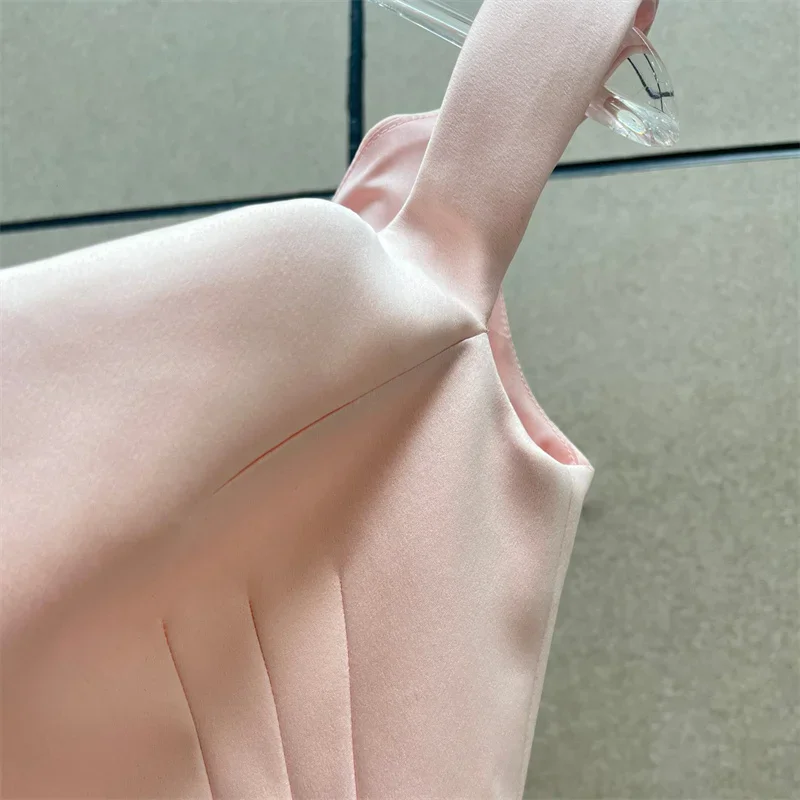 فستان نسائي جديد مثير بدون ظهر فستان قصير لخريف 2025 من الساتان بقصة ضيقة بدون أكمام تنورة قصيرة فساتين الحفلات فساتين السهرة #5